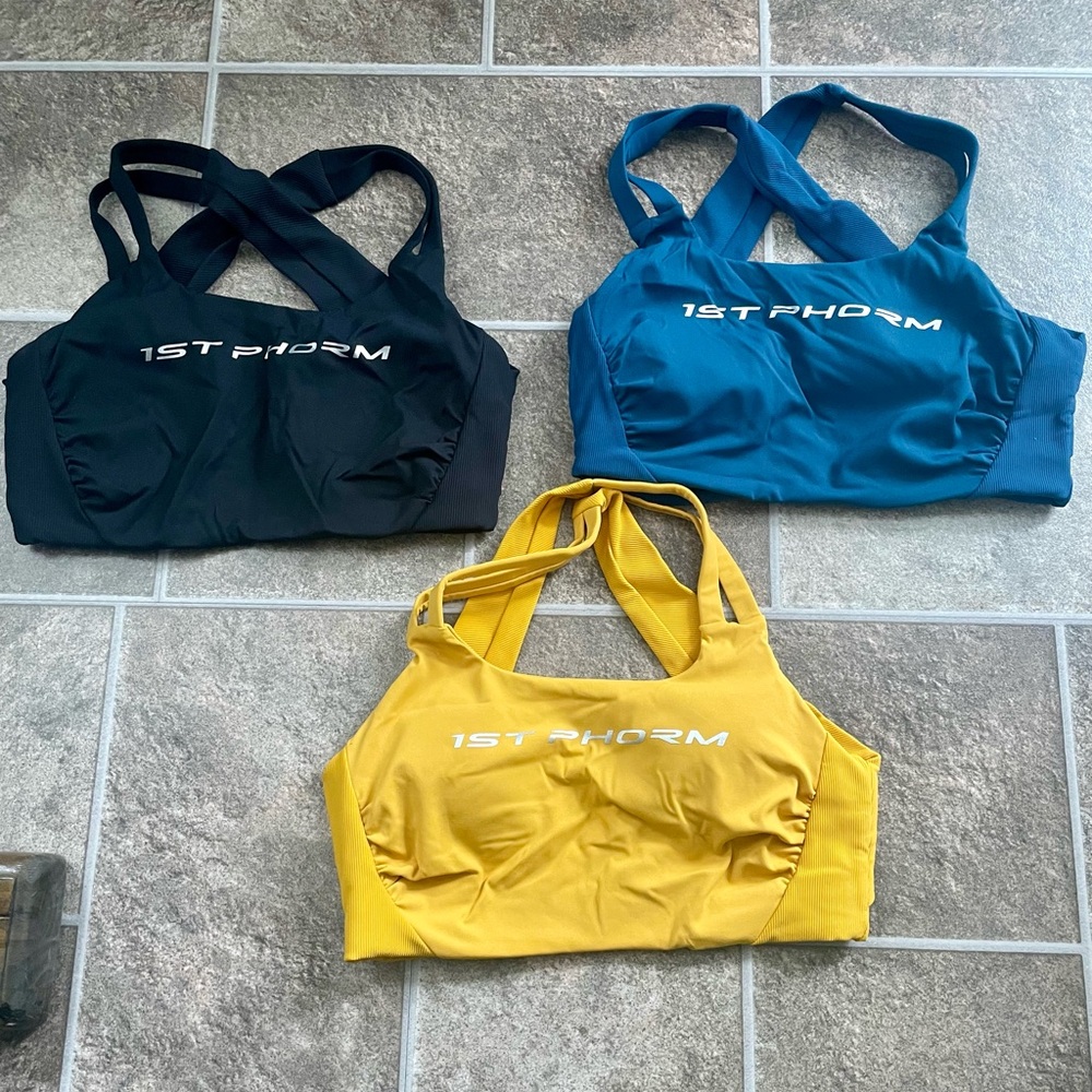 Blue 1st Phorm Sports Bra- Size Small